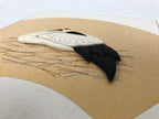 Japanese Shikishi Art Board Oshie Silk Fabric Vtg Tsuru Crane Tanchou Bird A790