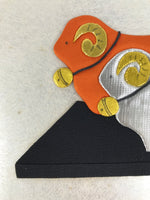 Japanese Shikishi Art Board Oshie Silk Fabric Zodiac Sheep Hitsuji Silver A780