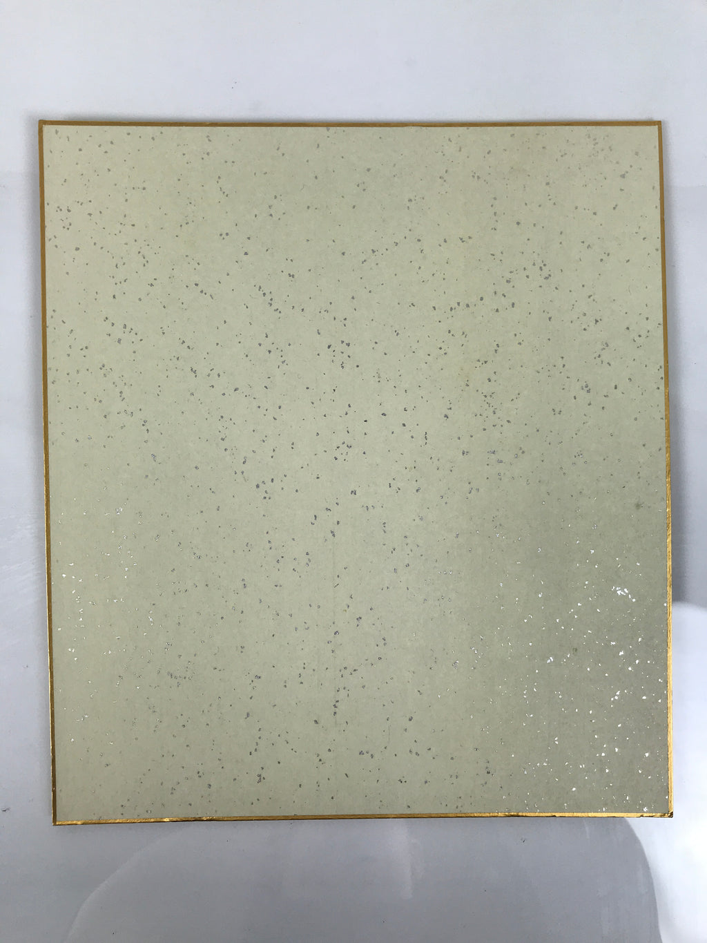 Japanese Shikishi Art Board Oshie Silk Fabric Zodiac Sheep Hitsuji Silver A780