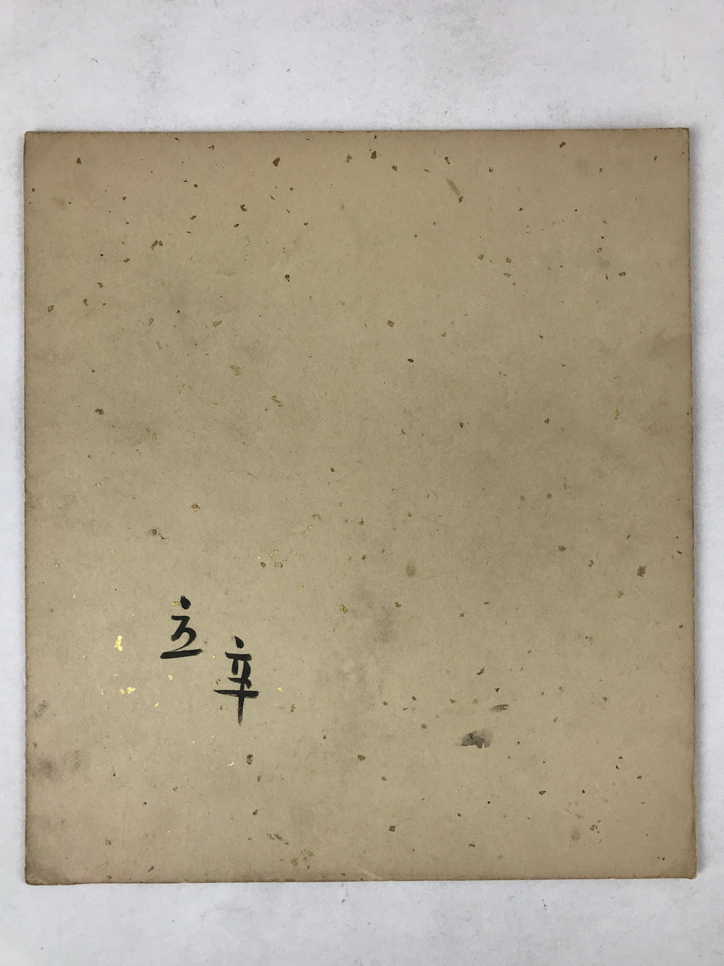 Japanese Shikishi Art Board Painting Mushroom Flower Grass Brown Green A600