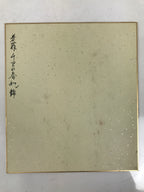 Japanese Shikishi Art Board Painting Vtg Ayame Iris Flower Blue Yellow A707