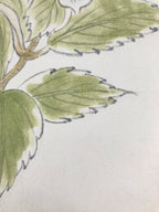 Japanese Shikishi Art Board Painting Vtg Blooming Blue Hydrangea Ajisai A658