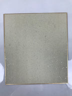 Japanese Shikishi Art Board Painting Vtg Calligraphy Heart Kanji Black A761