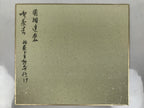 Japanese Shikishi Art Board Painting Vtg Daruma Portrait Zen Buddhist Black A713