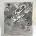 Japanese Shikishi Art Board Painting Vtg Dragon Head Zodiac Cloud Gray A715