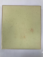Japanese Shikishi Art Board Painting Vtg Green Bird Cherry Blossoms Sakura A656
