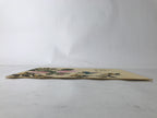 Japanese Shikishi Art Board Painting Vtg Kingfisher Bird Flowers Pink FL380