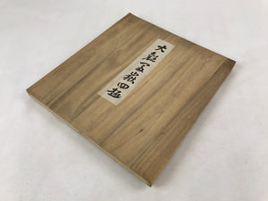 Japanese Shikishi Art Board Painting Vtg Mount Fuji 4 Seasons W/ Wooden Box A619