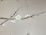Japanese Shikishi Art Board Painting Vtg Rabbit Eto Zodiac Plum Flower A689