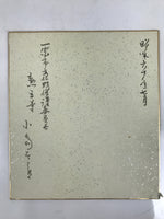 Japanese Shikishi Art Board Painting Vtg Red Fuji Mountain Trees A702