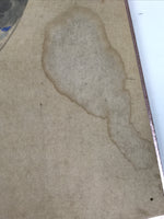 Japanese Shikishi Art Board Painting Vtg Sunrise Ocean Rock Wave Red Blue A712