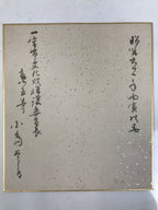 Japanese Shikishi Art Board Painting Vtg Tiger Zodiac Mountain Yellow Red A718