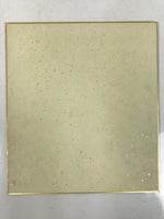 Japanese Shikishi Art Board Painting Vtg White Uchiwa Fan Black Background A705