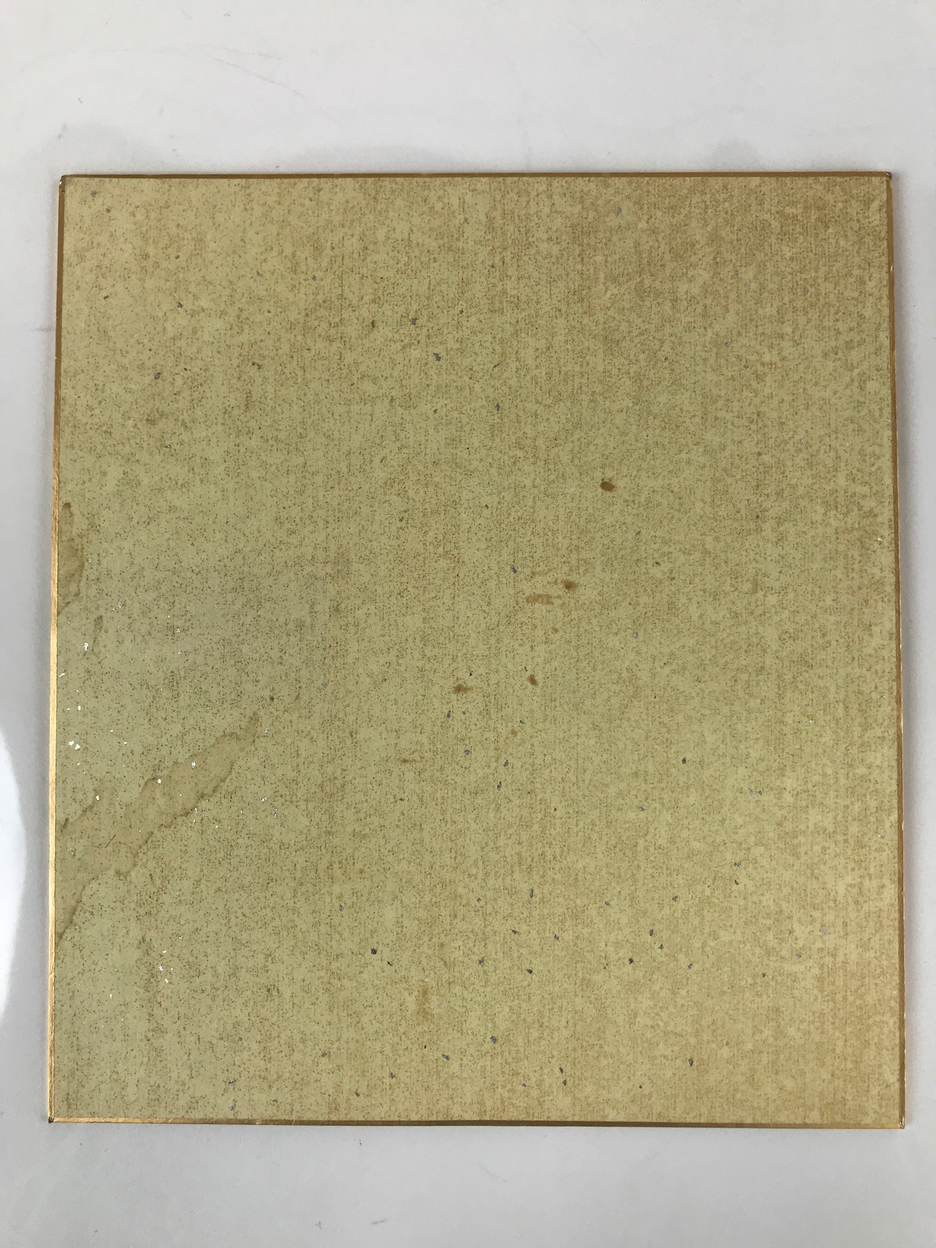 Japanese Shikishi Art Board Painting Vtg Zen Calligraphy Black A677