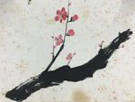 Japanese Shikishi Art Board Plum Tree Calligraphy Vtg Painting Flower A535