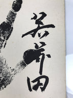 Japanese Shikishi Art Board Repro Wakahanada Sumo Wrestler Tegata Handprint A773