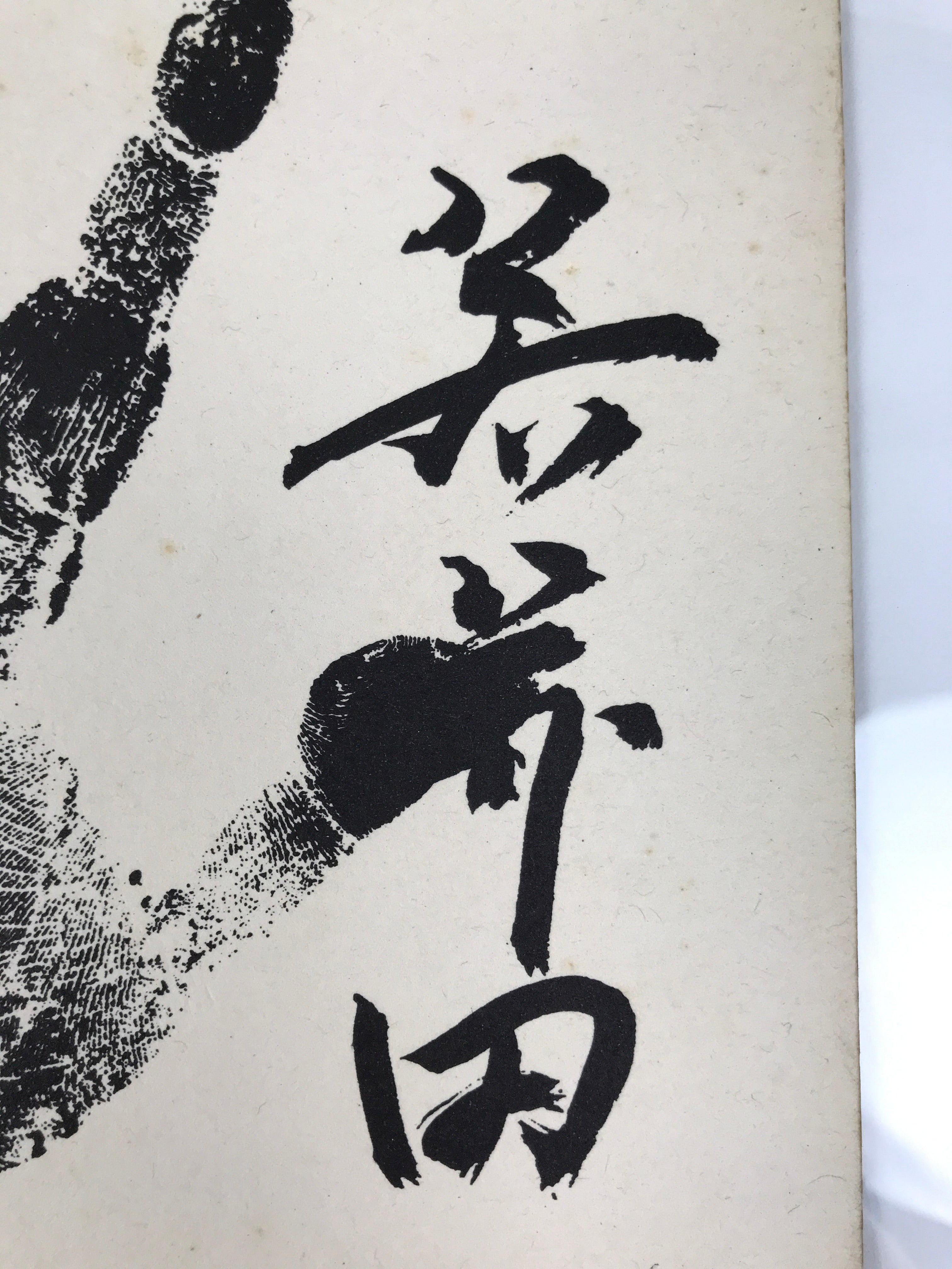 Japanese Shikishi Art Board Repro Wakahanada Sumo Wrestler Tegata Handprint A773