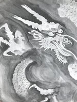 Japanese Shikishi Art Board Reproduction Dragon Zodiac Animal Monochrome A813