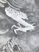 Japanese Shikishi Art Board Reproduction Dragon Zodiac Animal Monochrome A813