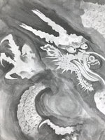 Japanese Shikishi Art Board Reproduction Dragon Zodiac Animal Monochrome A814