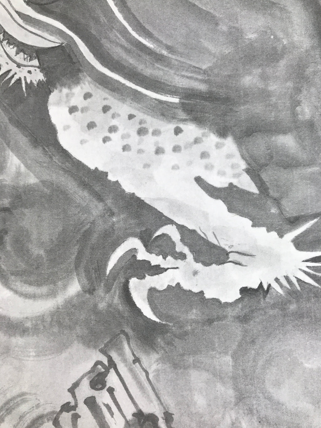 Japanese Shikishi Art Board Reproduction Dragon Zodiac Animal Monochrome A814