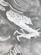Japanese Shikishi Art Board Reproduction Dragon Zodiac Animal Monochrome A814