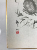 Japanese Shikishi Art Board Reproduction Rabbit Zodiac Animal Monochrome A811