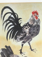 Japanese Shikishi Art Board Reproduction Rooster Chicken Family Zodiac A818