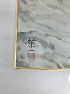Japanese Shikishi Art Board Reproduction Snake Zodiac Mt Fuji Snow Daruma A805
