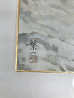 Japanese Shikishi Art Board Reproduction Snake Zodiac Mt Fuji Snow Daruma A805