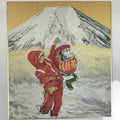 Japanese Shikishi Art Board Reproduction Snake Zodiac Mt Fuji Snow Daruma A805