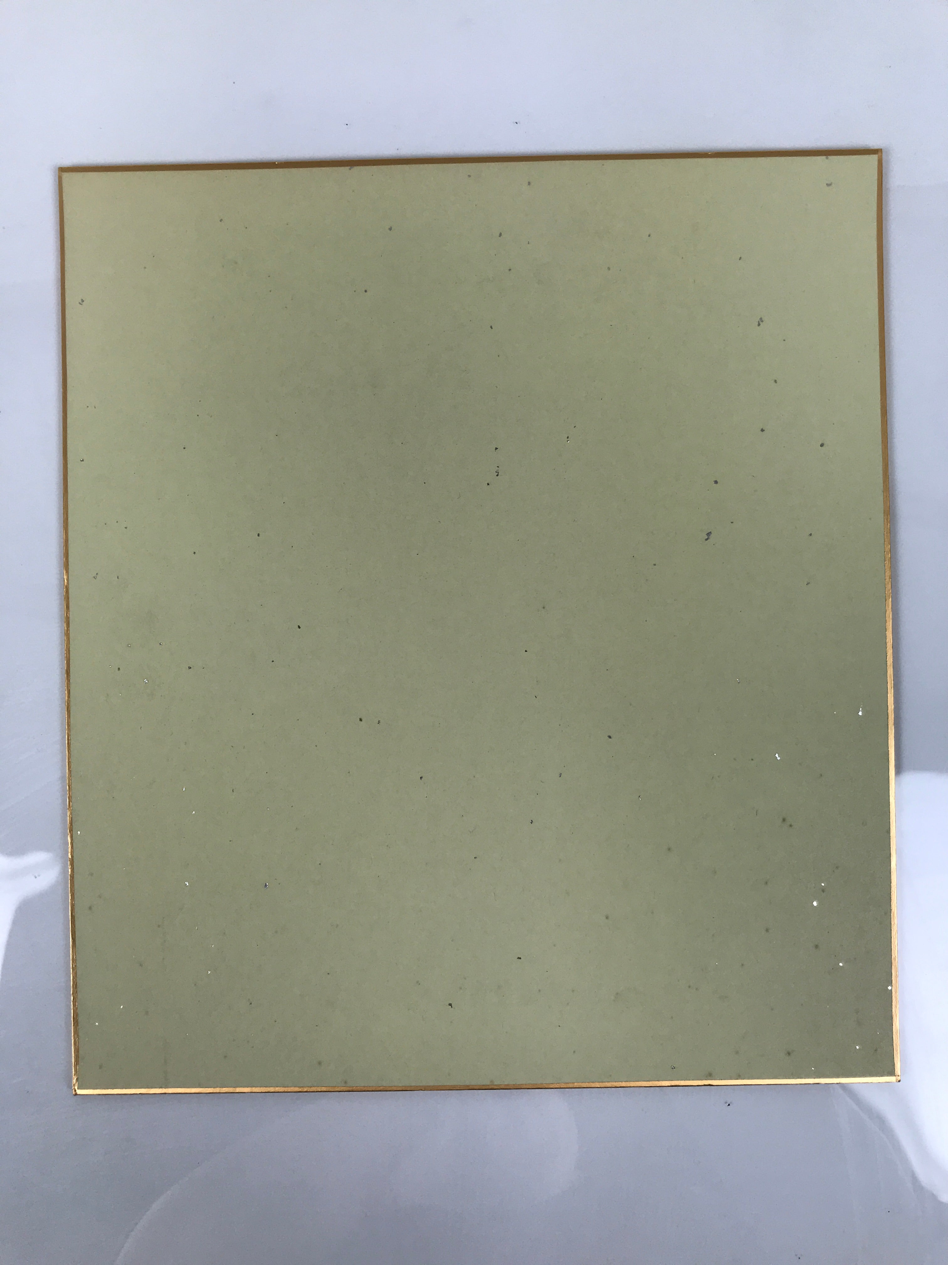Japanese Shikishi Art Board Reproduction Vtg Boar Zen Word Black Monochrome A768