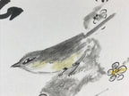 Japanese Shikishi Art Board Vtg Art Painting Nihonga Picture Display Little Bird