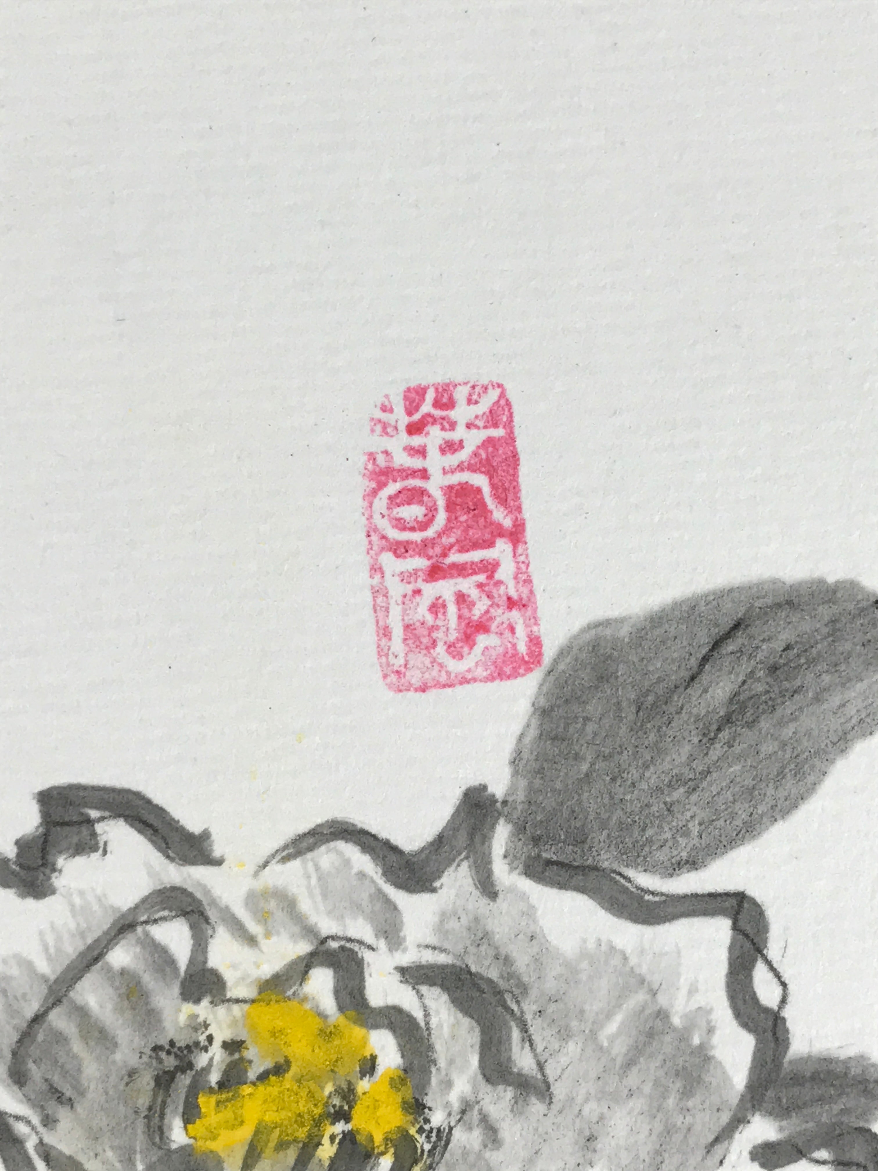 Japanese Shikishi Art Board Vtg Art Painting Nihonga Picture Display Peony Flowe