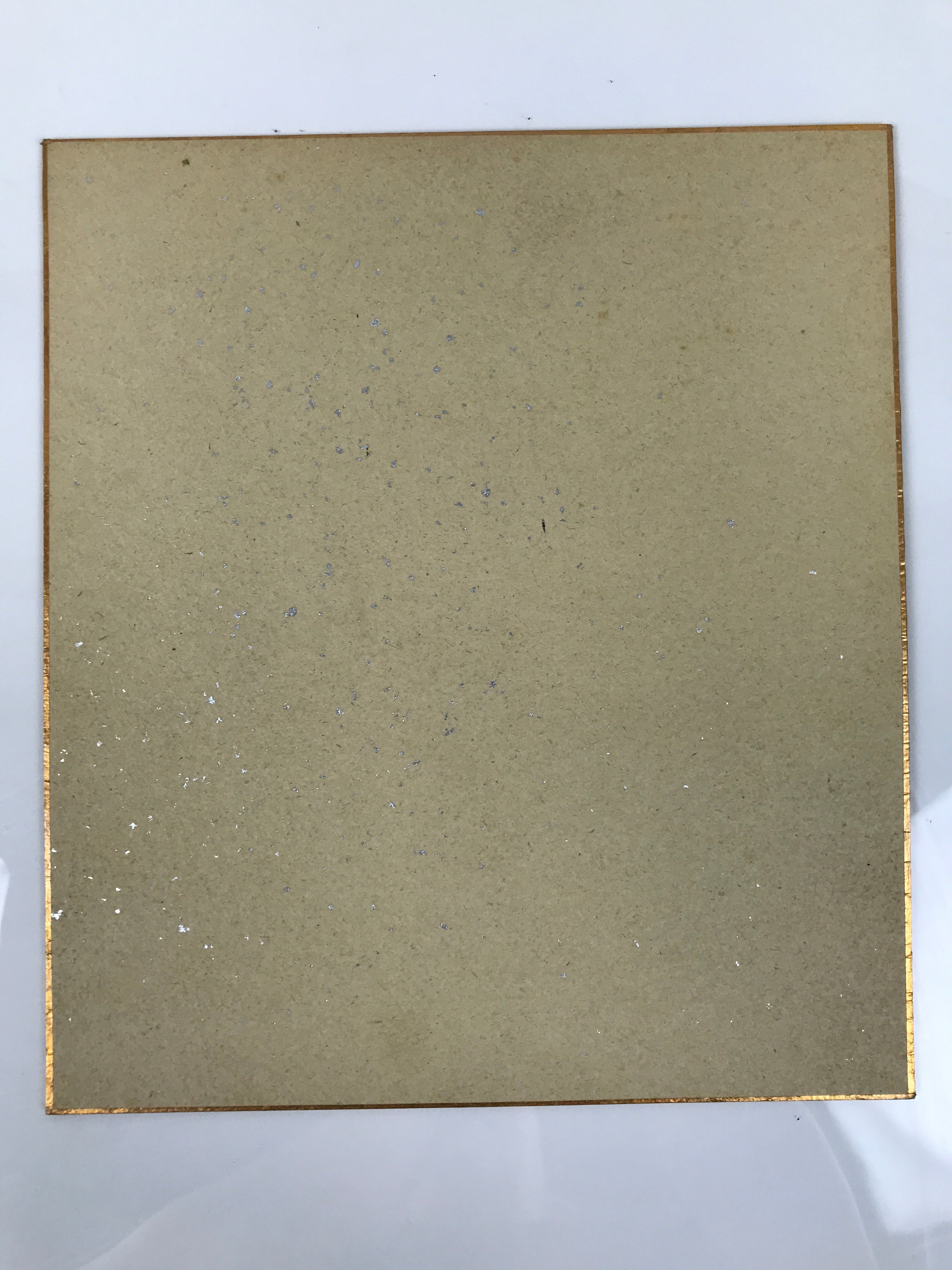Japanese Shikishi Art Board Vtg Painting Hotei 7 Lucky Gods Buddhist Gray A765