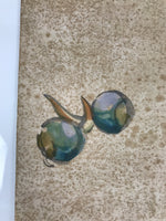 Japanese Shikishi Art Board Vtg Painting Kuwai Arrowhead Rhizome Color A770