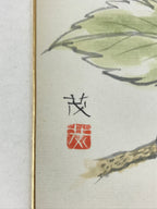 Japanese Shikishi Art Board Vtg Painting Nihonga Picture Hydrangea Ajisai A526