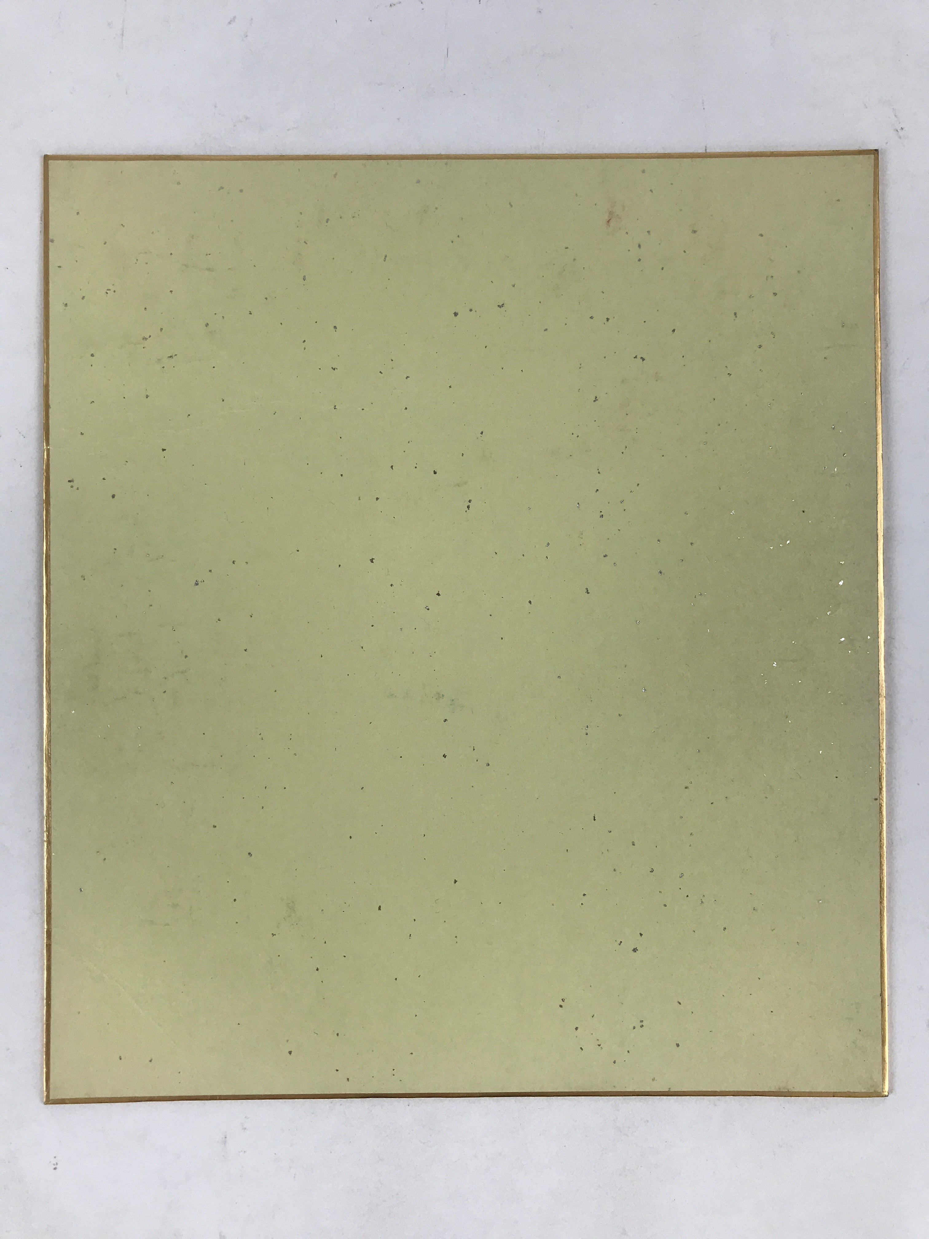 Japanese Shikishi Art Board Vtg Painting Nihonga Picture Yellow Nanohana A527
