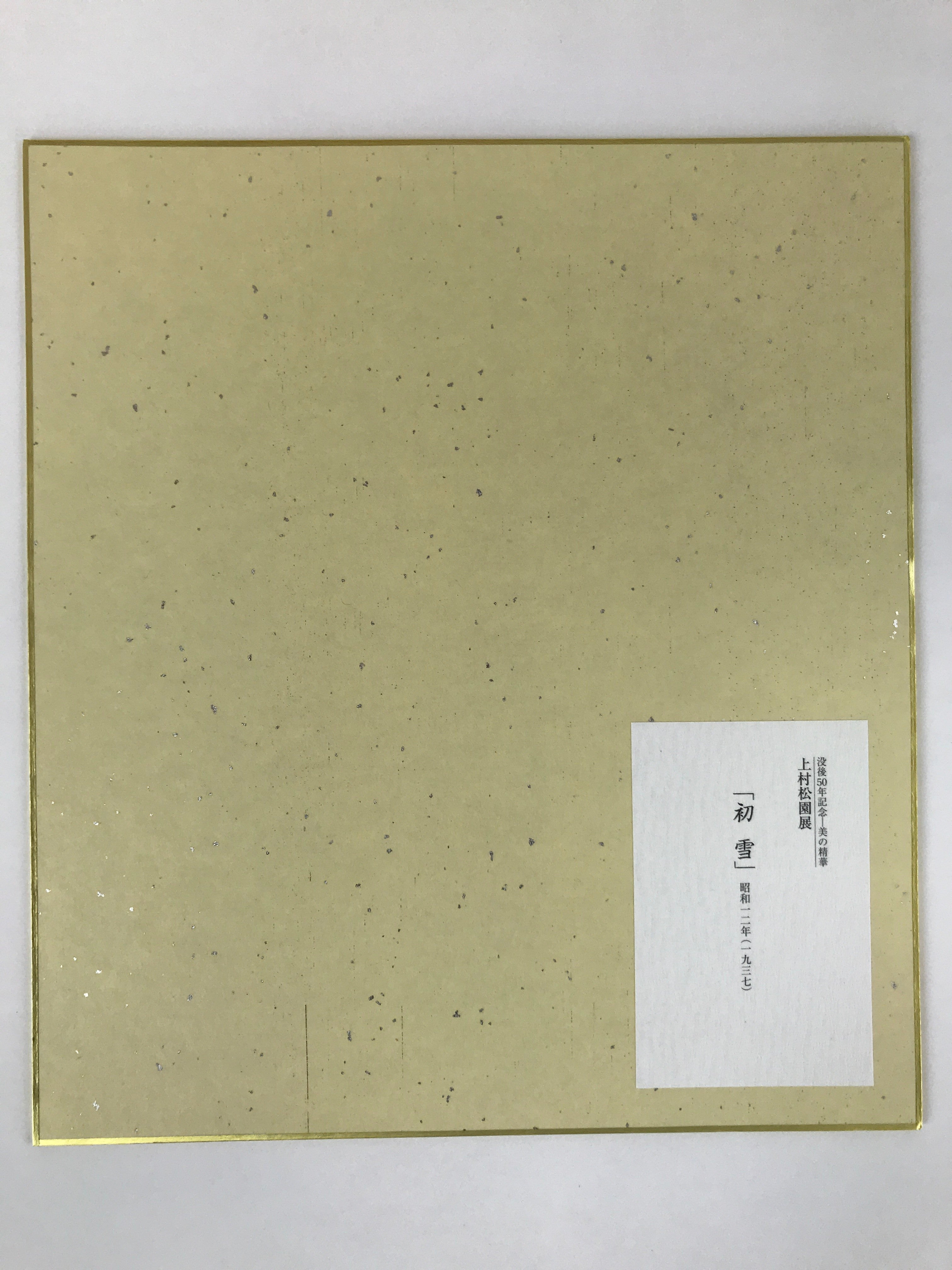 Japanese Shikishi Printed Reproduction Shoen Uemura Hatsuyuki Geisha Kimono A606
