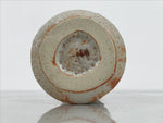 Japanese Shino Ware Ceramic Flower Vase Vtg Hanaire Pottery White Wood Box PX808