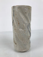 Japanese Shino Ware Ceramic Round Flower Vase Vtg Kabin Pottery Gray Box PX810