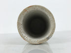 Japanese Shino Ware Ceramic Round Flower Vase Vtg Kabin Pottery Gray Box PX810