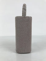 Japanese Shino Ware Ceramic Square Flower Vase Vtg Kabin Pottery Gray Box PX809