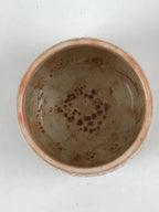 Japanese Shinoware Ceramic Yunomi Teacup Vtg Pottery Bamboo Red Brown TC347