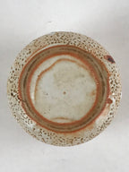 Japanese Shinoware Ceramic Yunomi Teacup Vtg Pottery Bamboo Red Brown TC347