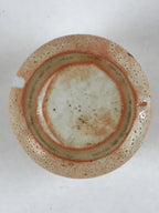 Japanese Shinoware Ceramic Yunomi Teacup Vtg Pottery Bamboo Red Brown TC348