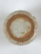 Japanese Shinoware Ceramic Yunomi Teacup Vtg Pottery Bamboo Red Brown TC350