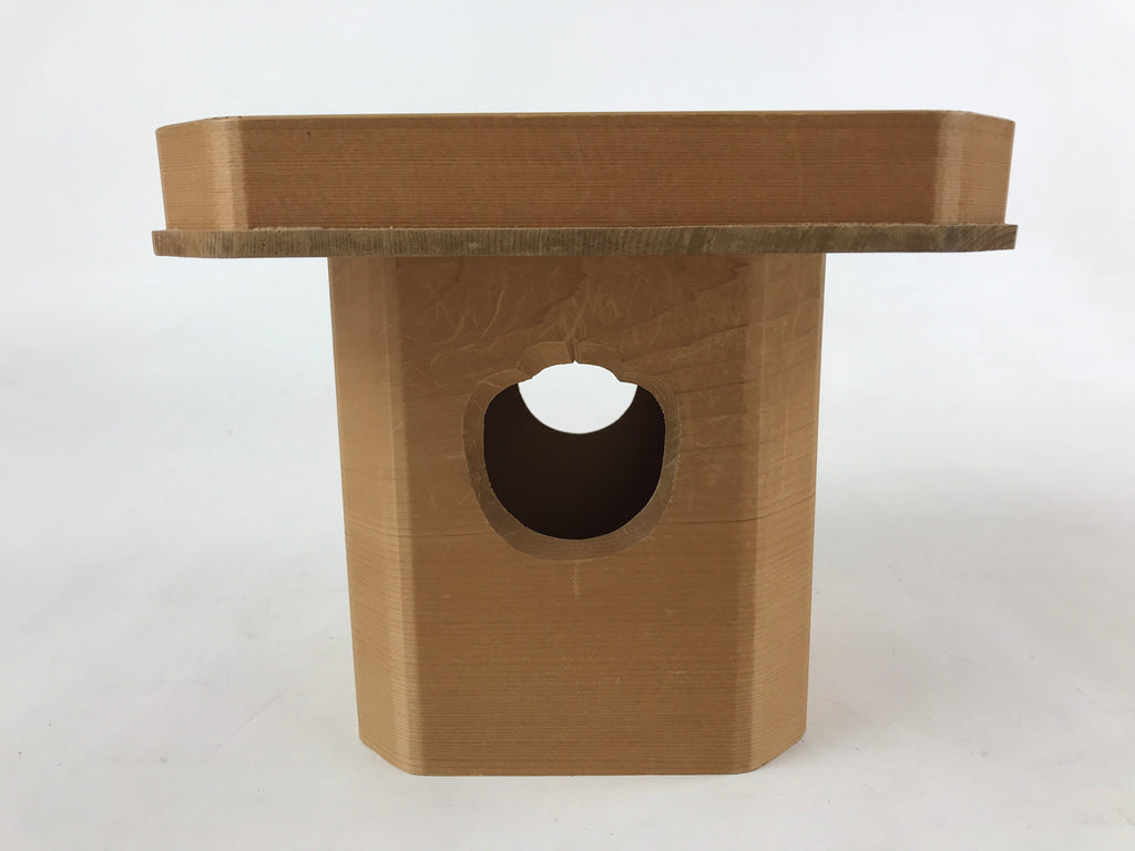 Japanese Shinto Buddhist Wooden Offering Tray Sanbou Vtg Sanpo Altar Brown BA150