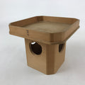 Japanese Shinto Buddhist Wooden Offering Tray Sanbou Vtg Sanpo Altar Brown BA150