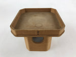 Japanese Shinto Buddhist Wooden Offering Tray Sanbou Vtg Sanpo Altar Brown BA151